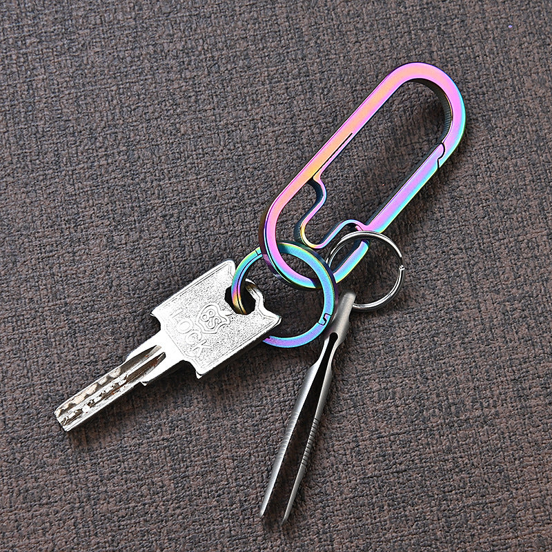 Outdoor EDC mini lightweight tool titanium alloy tweezers TC4 small tweezers CNC machining clips