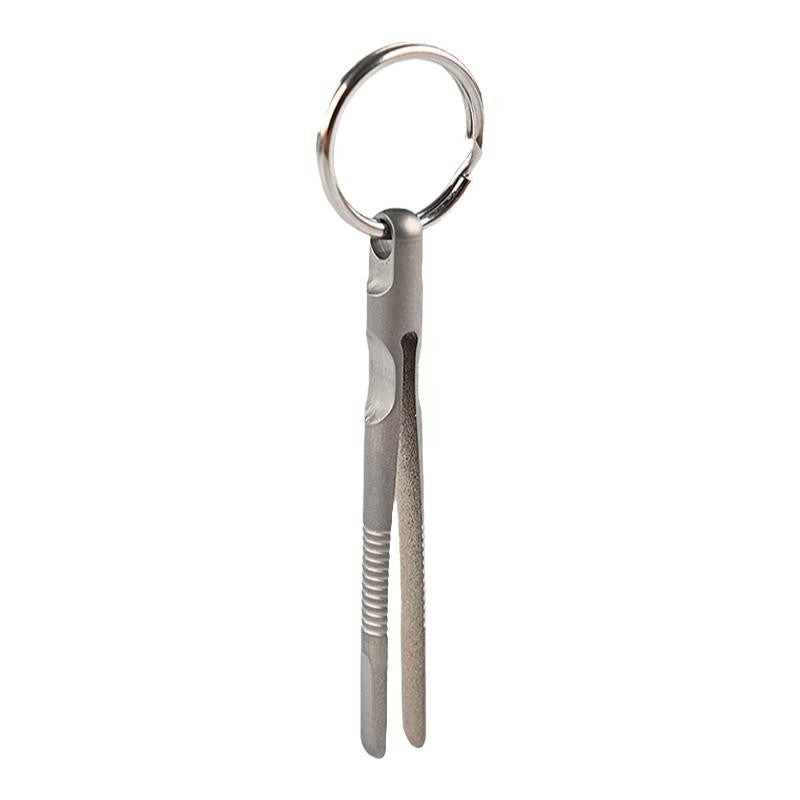 Outdoor EDC mini lightweight tool titanium alloy tweezers TC4 small tweezers CNC machining clips