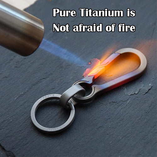 Titanium keychain with bottle opener