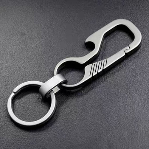 Titanium keychain with bottle opener